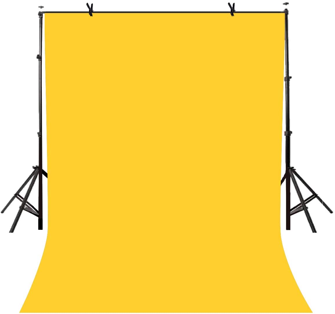 Lycra Wrinkle Resistant Yellow Screen Photography Background Cloth for Photoshoot Portrait Video Shooting (8x12 ft) (Yellow)