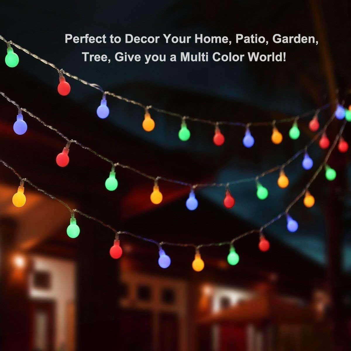 EYUVAA 15 Meter 36 LED Ball Lights for Home Decoration Waterproof Ball String Lights, Indoor Outdoor Diwali Decoration Item for Home, Bedroom, Patio, Garden, Living Room (Multicolor)