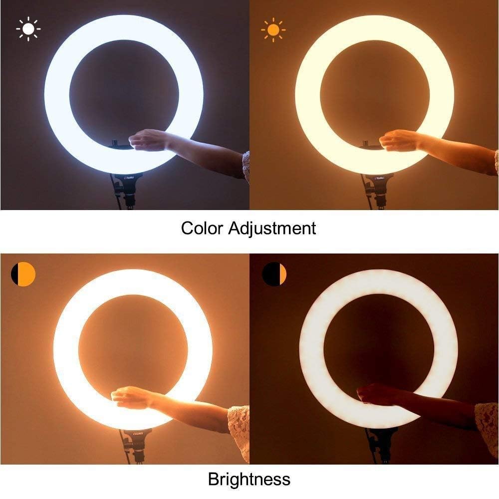 16 Inch LED RGB Ring Light with Stand, Phone Holder for Photo-Shoot, Video Shoot, Makeup & More