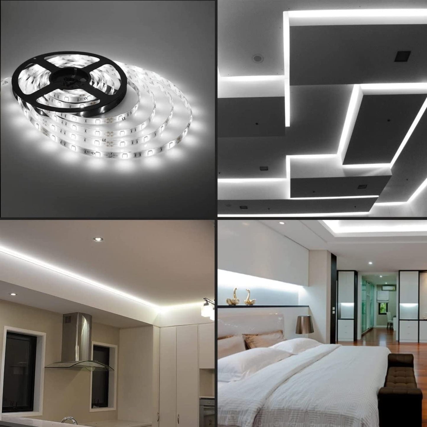 40 Meter LED Strip Light with Adapter | Waterproof Ceiling Light for Home Decoration (Cool White)