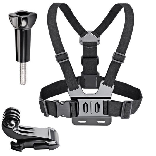 EYUVAA Camera Chest Strap Belt Compatible with Gopro Hero & Other Action Cameras (Black)