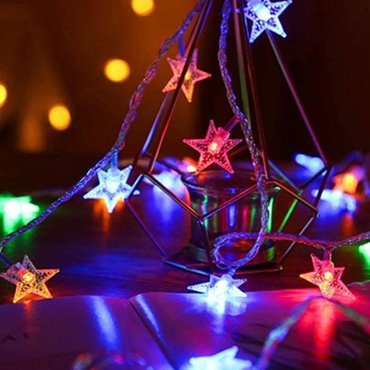 EYUVAA RGB Star String Lights with 42 Star LED 20 Meter String Light for Decoration