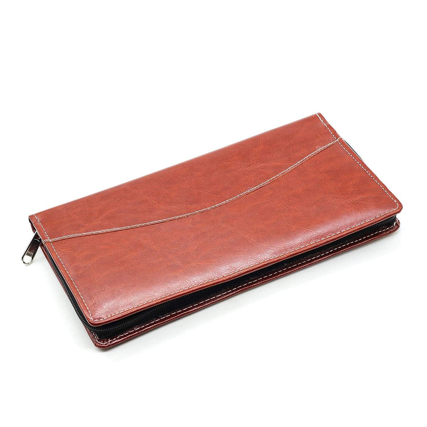 EYUVAA Brown Leatherite Chequebook Card Holder (EVCBH01B)