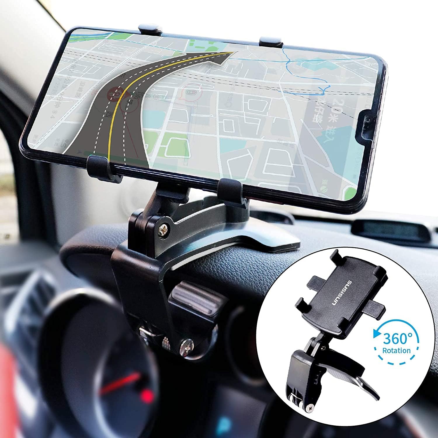 EYUVAA Car Phone Holder for Dashboard, 360 Degree Rotation Car Mobile –  Eyuvaa