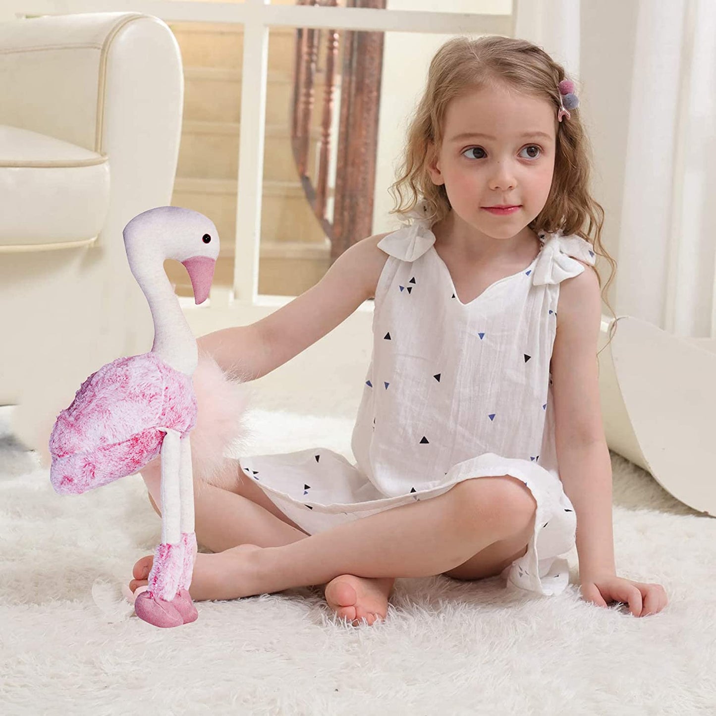 Soft Plush Flamingo Stuffed Animal Toys,Pink Flamingo for Girls Kids Birthday Gifts & Decor 22 inch (Colour:Pink)