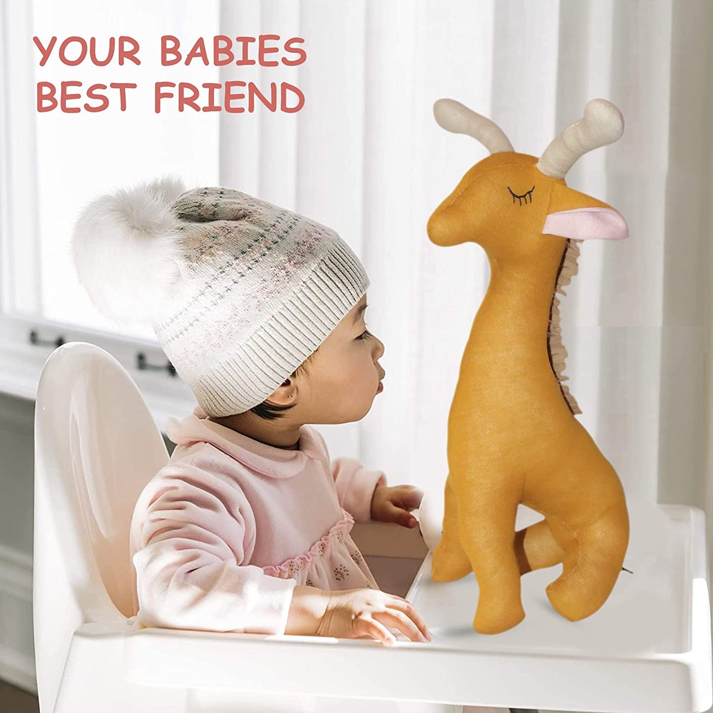 Giraffe Soft Toys for Kids Super Stuffed Toy,Heavy Stitched Durable Baby Safe Soft Cotton Fabric (52 cm, Mustard)