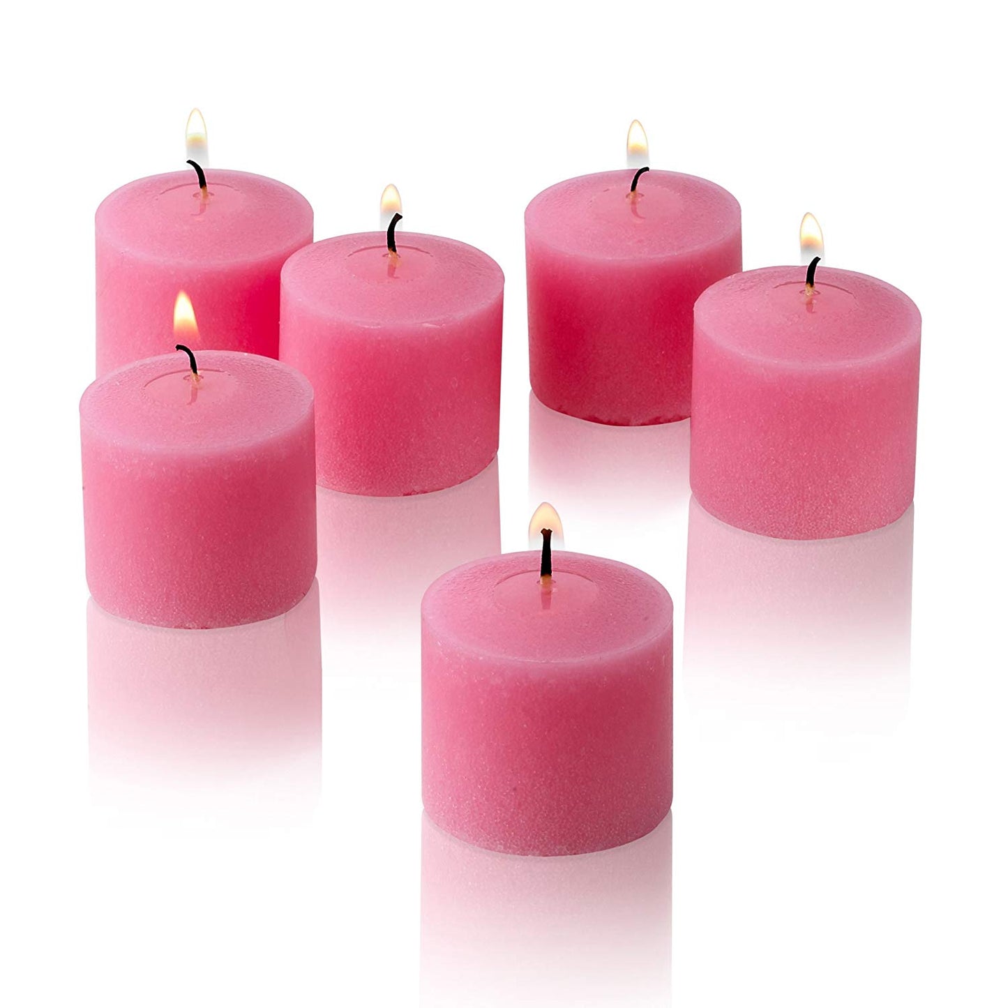 Wax Votive Candles 8 Hours Burning Unscented Ideal for Birthday Aromatherapy Party Candle Gardens & Home Décor (Set of 12, Baby Pink)