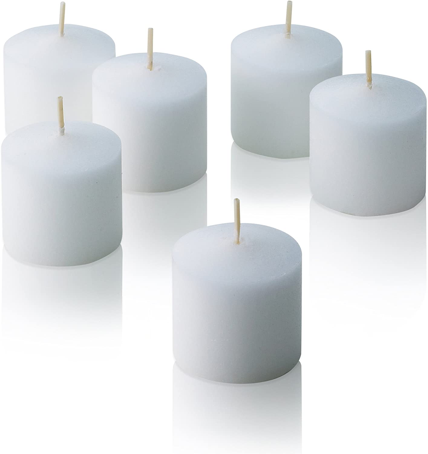 Wax Votive Candles 8 Hours Burning Unscented Ideal for Birthday Aromatherapy Party Candle Gardens & Home Décor (Set of 12, White)